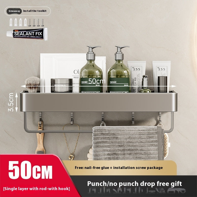 Punch-free Bathroom Storage Rack Bathroom Wall-mounted Storage Rack - HAUSSLYON