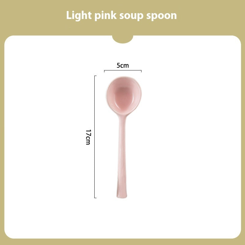 Cute Good-looking Creative Ceramic Household Eating Long Spoon - HAUSSLYON