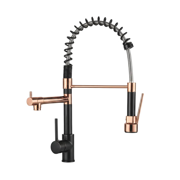Full Copper Pull-out Kitchen Faucet - HAUSSLYON
