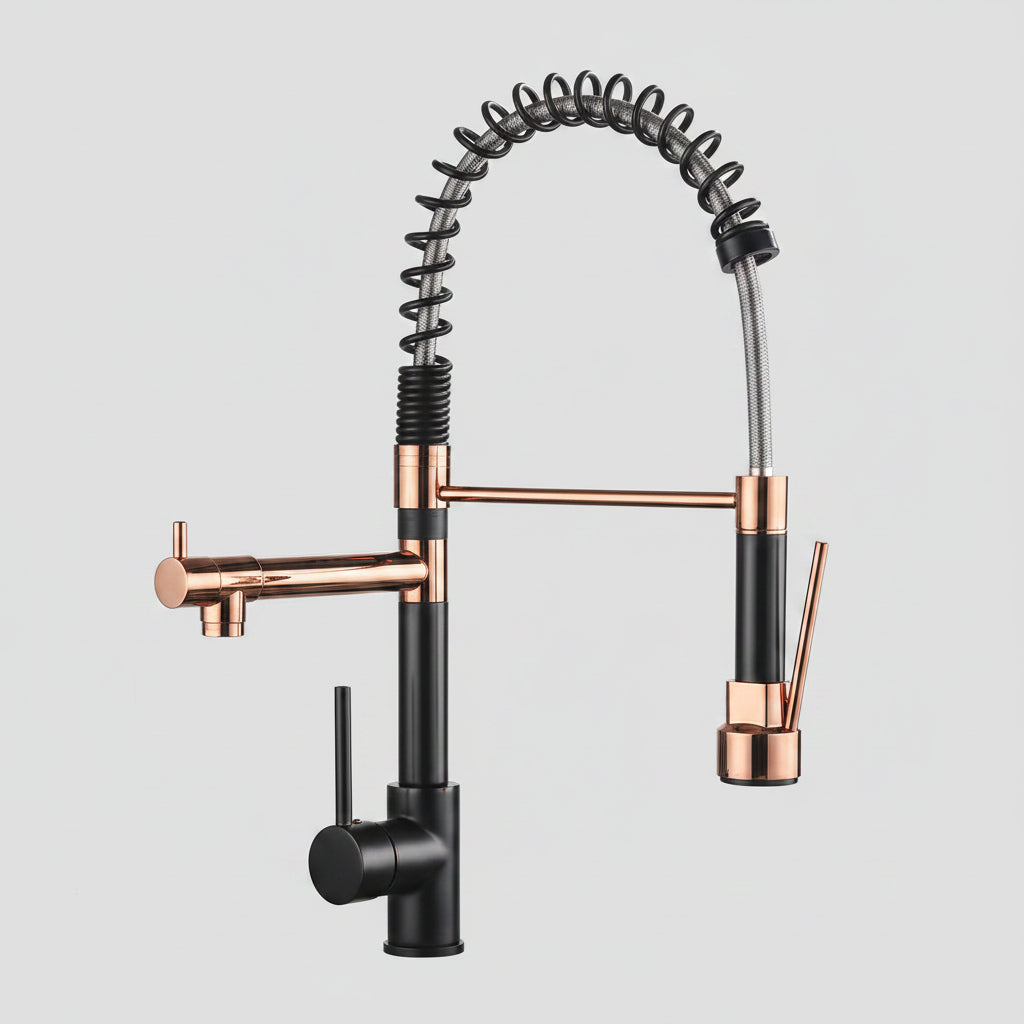 Full Copper Pull-out Kitchen Faucet - HAUSSLYON
