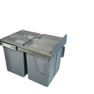 Cabinet Embedded Trash Can Hidden With Lid - HAUSSLYON