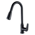 Black all copper kitchen pull-out faucet - HAUSSLYON