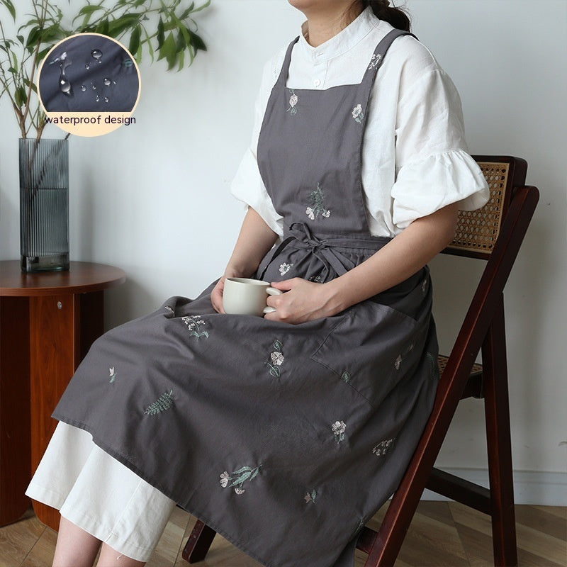 Tablier de cuisine HAUSSLYON, en tissu résistant, avec liens réglables, idéal pour cuisiner avec style et protection.