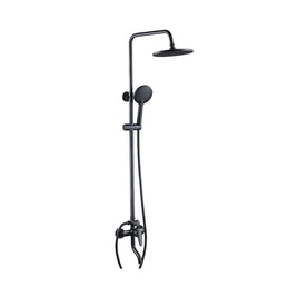 Robinet de douche VidaXL Lanoraie en laiton chromé avec poignée moderne et flexible pour salle de bain.