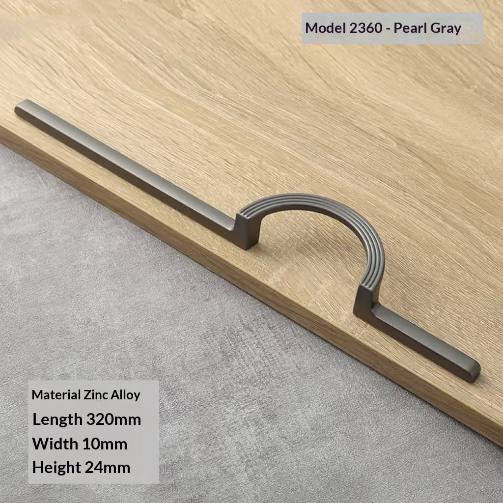 Half Round Cabinet Hardware For Wardrobes And Drawers Solid Door Handle For Furniture - HAUSSLYON