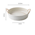 Household Handmade Binaural Ceramic Tableware Bowl - HAUSSLYON
