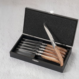 Western Tableware Rosewood Wooden Handle Knife And Fork - HAUSSLYON