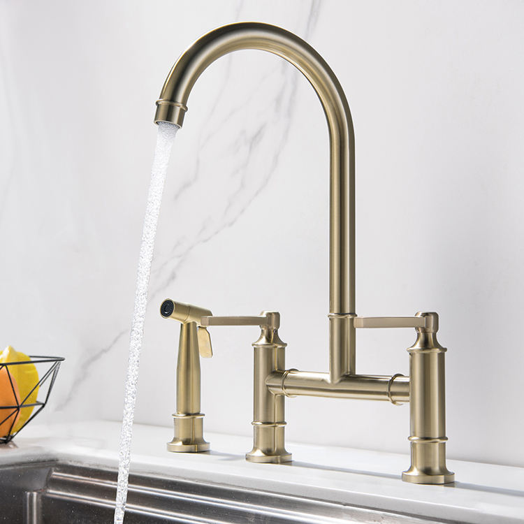 European Style Full Brass Golden Basin Faucet - HAUSSLYON