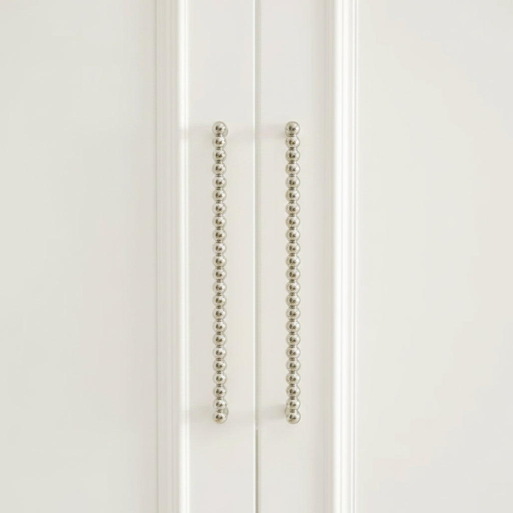 Mid-century Modern Titanium Silver Furniture Long Bar-style Ball Handle - HAUSSLYON