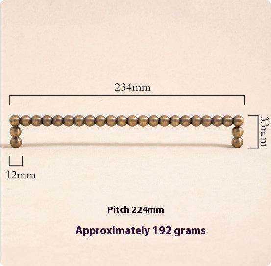 Retro Bronze Pearl Brass Handle Creative Light Luxury - HAUSSLYON