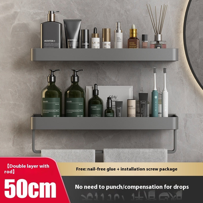 Punch-free Bathroom Storage Rack Bathroom Wall-mounted Storage Rack - HAUSSLYON