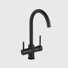 Robinet de cuisine RENFAN Laval en acier inoxydable avec bec pivotant et poignée ergonomique.