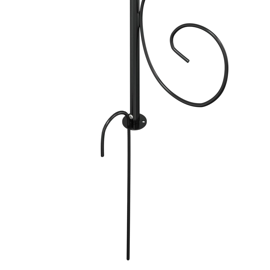 Garden Arch Black Ø180x255 cm Steel - HAUSSLYON