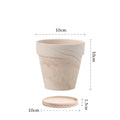 Gradient Macchiato Red And White Pottery Natural Pot Vegetarian Burning Breathable And Absorbent Large Type Green Plants Meaty - HAUSSLYON