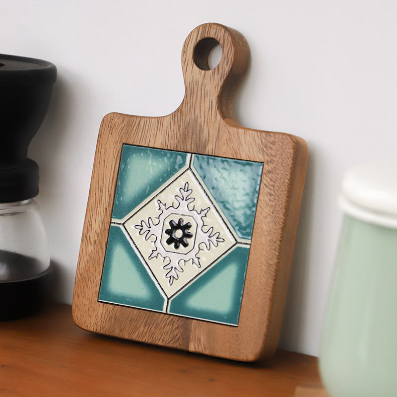 Irregular Solid Wood Table Insulation Table Mat - HAUSSLYON