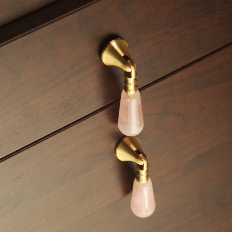 Natural Crystal Pure Brass Handle - HAUSSLYON