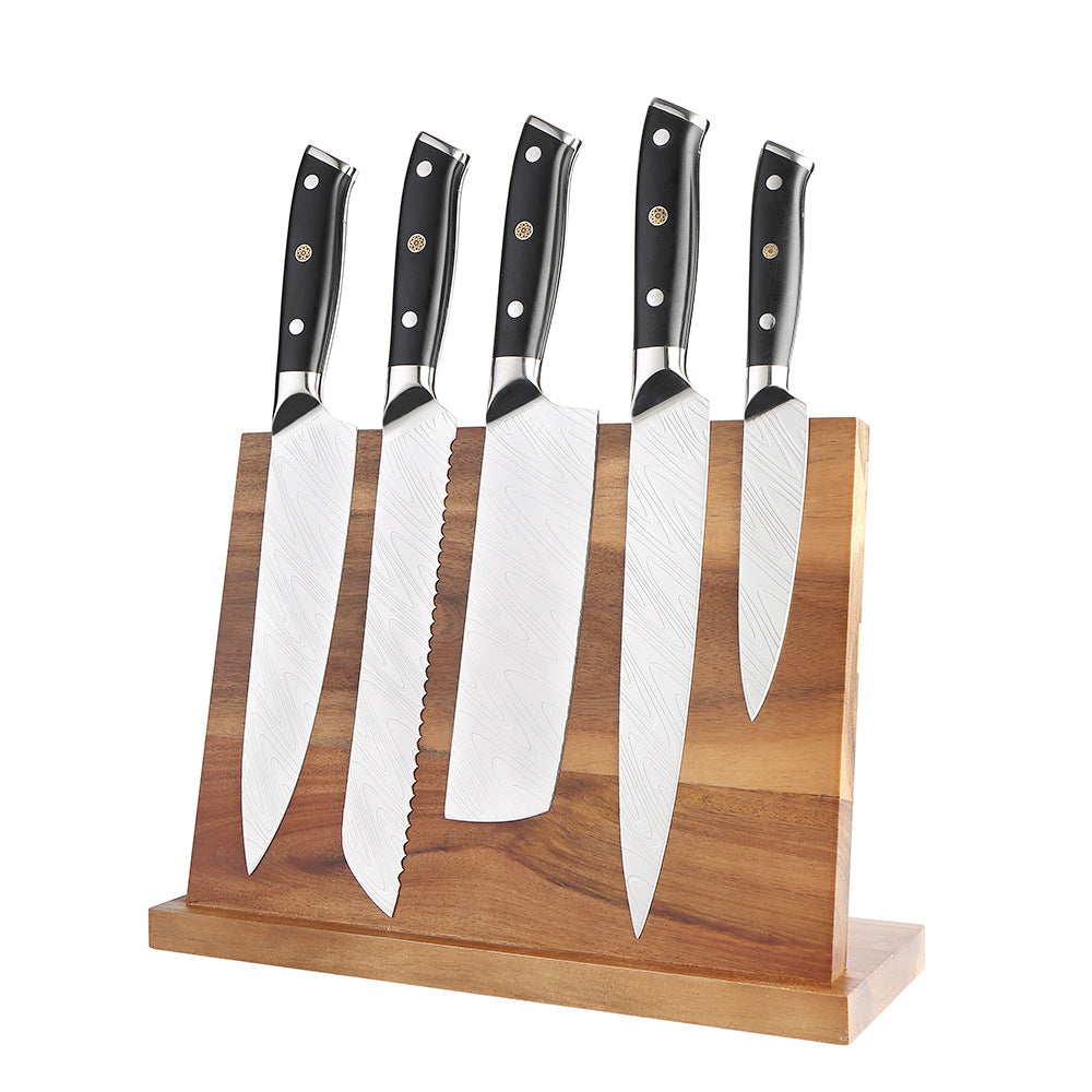 Kitchen Magnetic Wooden Knife Holder - HAUSSLYON