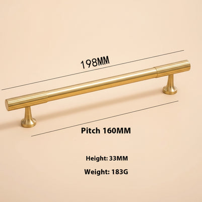 Pure Copper Gold Round Installation Long Handle - HAUSSLYON