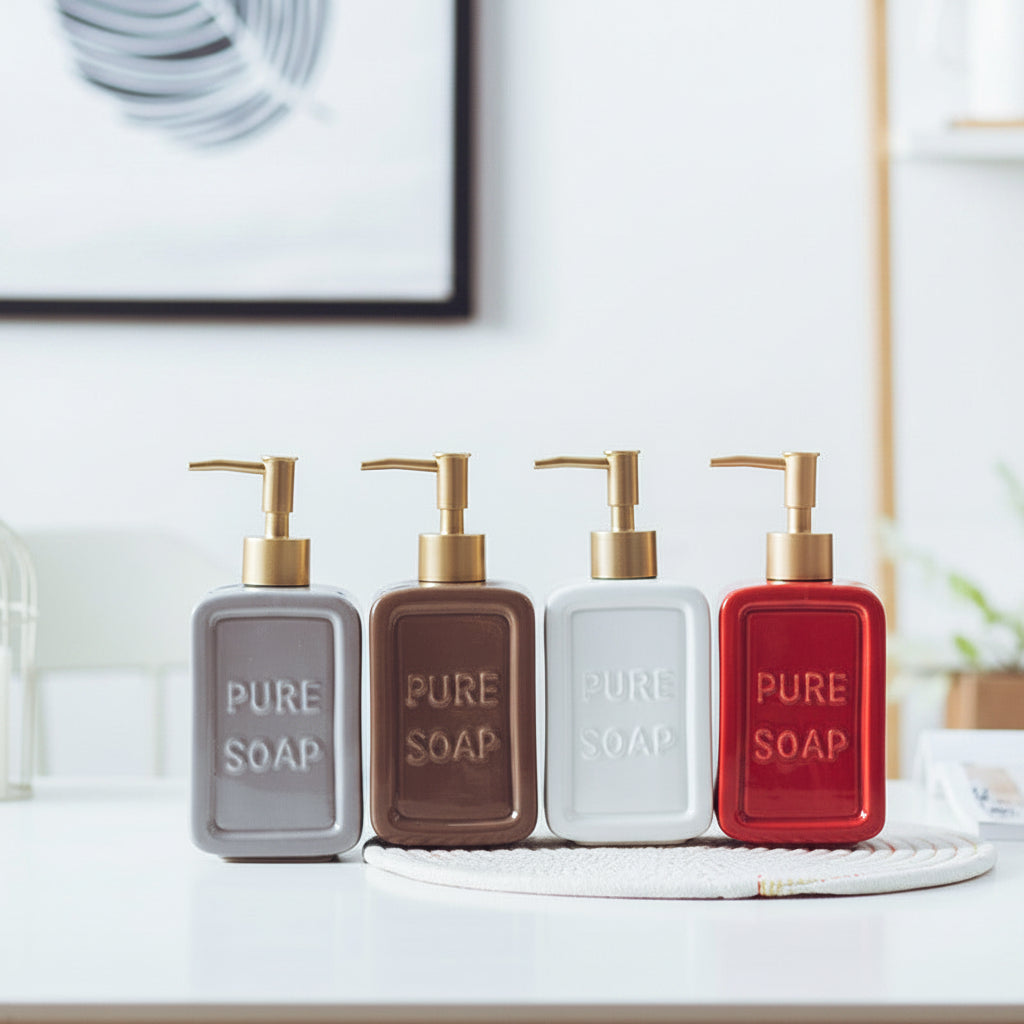 Ceramic Hand Sanitizer Press Bottle - HAUSSLYON