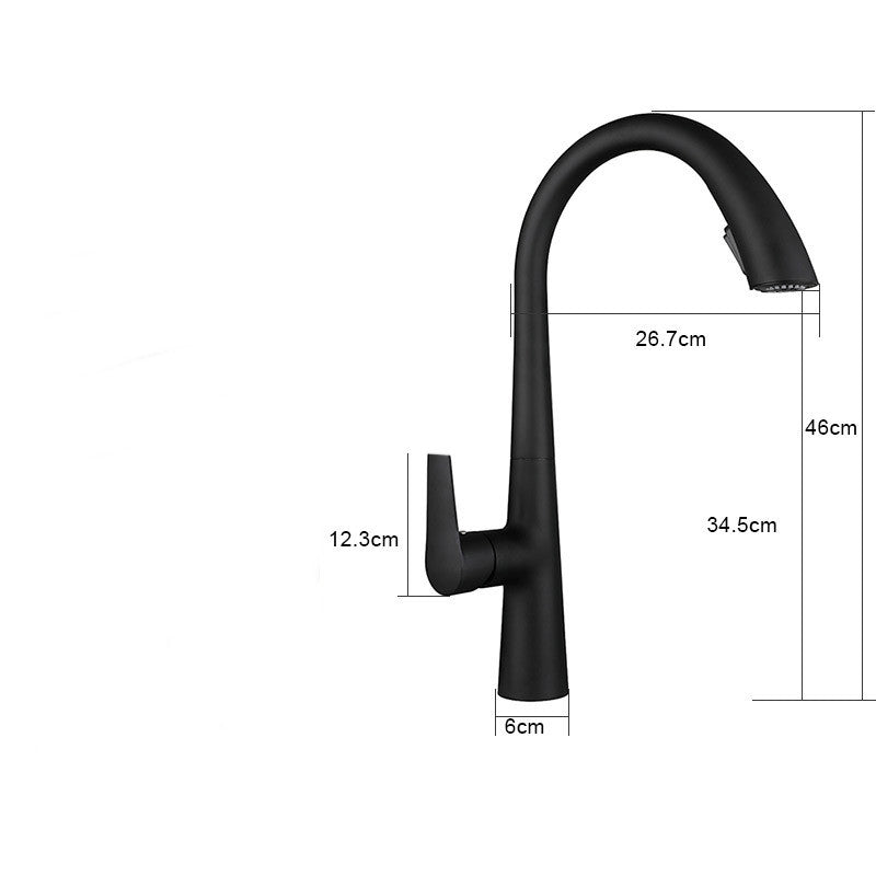 Concealed Pull-out Faucet With Copper Body In Outlet Trough - HAUSSLYON