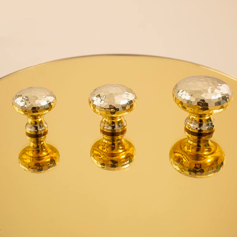 Brass Light Luxury Hammer Patterned Round Ball Long Handle - HAUSSLYON