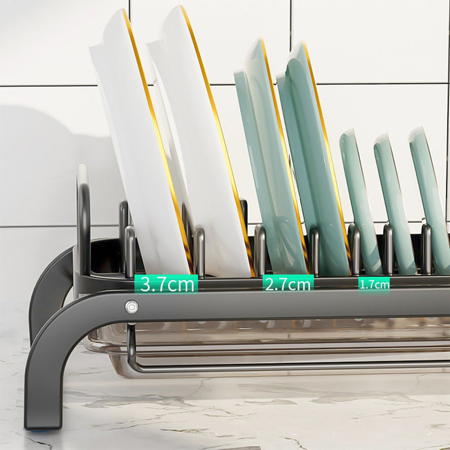 Egouttoir à vaisselle VidaXL LavaltTrie 4 supports pour assiettes en acier inoxydable, moderne et pratique.