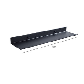 Black non-perforated bathroom shelf - HAUSSLYON