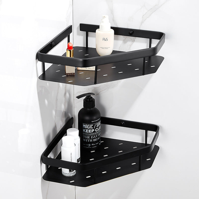 Étagère de salle de bain VidaXL Loures en laiton avec un niveau, pratique pour rangement dans la salle de bain.