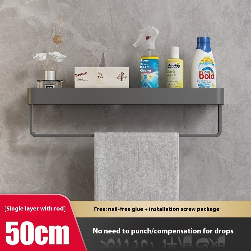 Punch-free Bathroom Storage Rack Bathroom Wall-mounted Storage Rack - HAUSSLYON