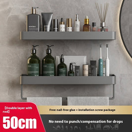 Punch-free Bathroom Storage Rack Bathroom Wall-mounted Storage Rack - HAUSSLYON