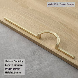 Half Round Cabinet Hardware For Wardrobes And Drawers Solid Door Handle For Furniture - HAUSSLYON