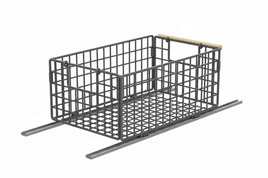 Tiroir coulissant VidaXL Warri en bois, conçu pour rangement pratique et facile à glisser dans un meuble.