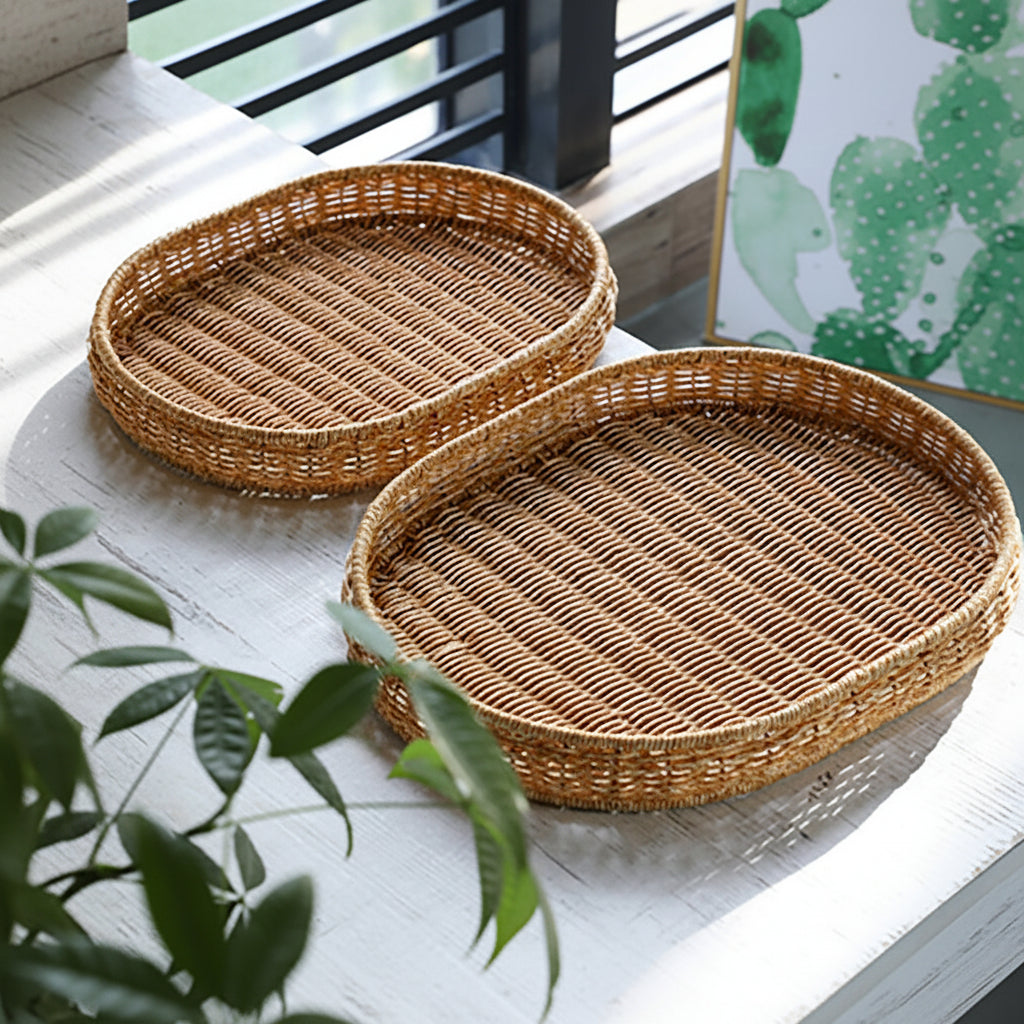 Panier en rotin pour fruits japonais, fait main, pour la vapeur de pain, de la marque RENFAN, avec motifs tissés à la main.
