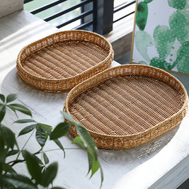 Panier en rotin pour fruits japonais, fait main, pour la vapeur de pain, de la marque RENFAN, avec motifs tissés à la main.