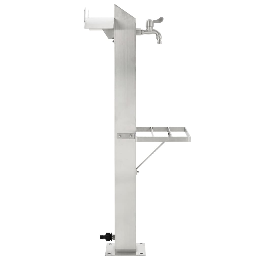 Garden Water Column Stainless Steel Square 95 cm - HAUSSLYON