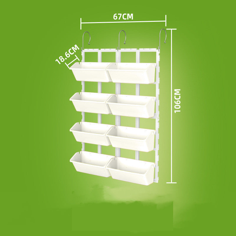 Balcony Planting Basin Hanging Jardiniere Combination Rectangular - HAUSSLYON