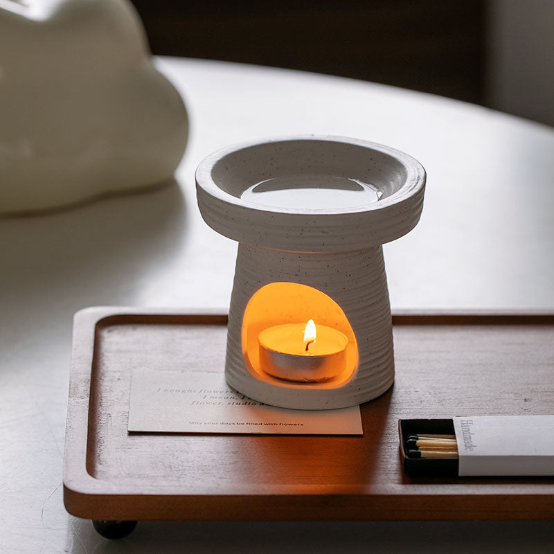 Lumières pour brûleur d’aromathérapie en céramique de style rétro RENFAN, décoratives et fonctionnelles pour ambiance chaleureuse