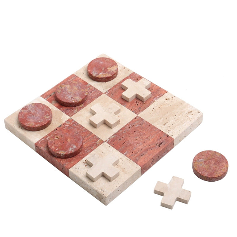Light Luxury Modern Creative Marble Metal Jiugongge Chessboard Ornaments - HAUSSLYON
