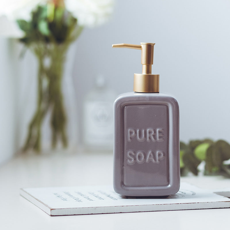 Ceramic Hand Sanitizer Press Bottle - HAUSSLYON