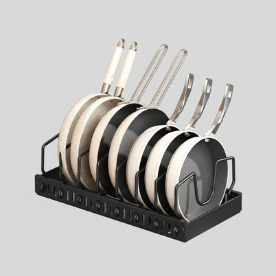 Étagère de rangement réglable pour ustensiles de cuisine VidaXL, avec plusieurs niveaux en métal, installation pratique et moderne.