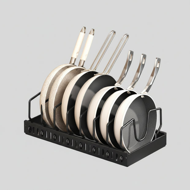 Étagère de rangement réglable pour ustensiles de cuisine VidaXL, avec plusieurs niveaux en métal, installation pratique et moderne.