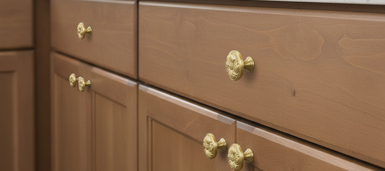 Boutons Fleury II VidaXL, design élégant, en tissu beige avec détails décoratifs pour meubles ou vêtements.
