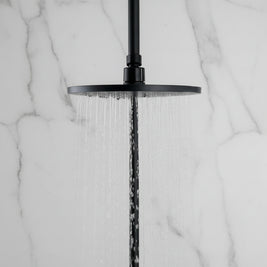 Robinet de douche VidaXL Lanoraie en finition chromée avec poignée et sortie pour douche.