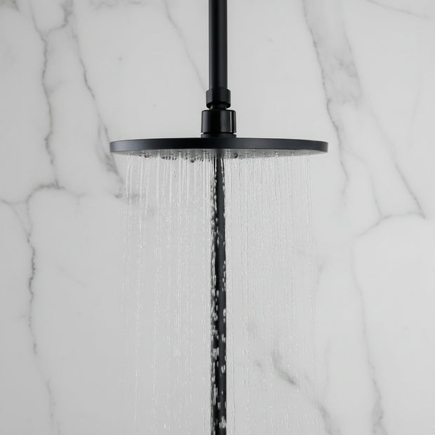 Robinet de douche VidaXL Lanoraie en finition chromée avec poignée et sortie pour douche.