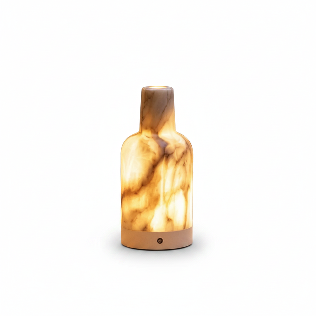LAMPE PORTABLE EN MARBRE ESPAGNOL ALIMENTÉE PAR PILES - CANTORIA - HAUSSLYON