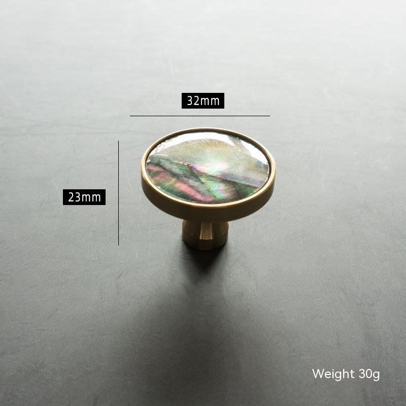 Brass Shell Furniture Hardware Cabinet Door Clothing Cabinet Drawer Handle - HAUSSLYON