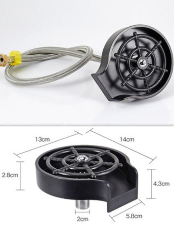 Lave-gobelet noir VidaXL Californie, design moderne en verre pour nettoyer les gobelets et les verres.