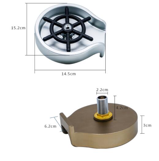 Lave-gobelet VidaXL Californie noir, design moderne, en verre, pour laver les gobelets et accessoires de cuisine.