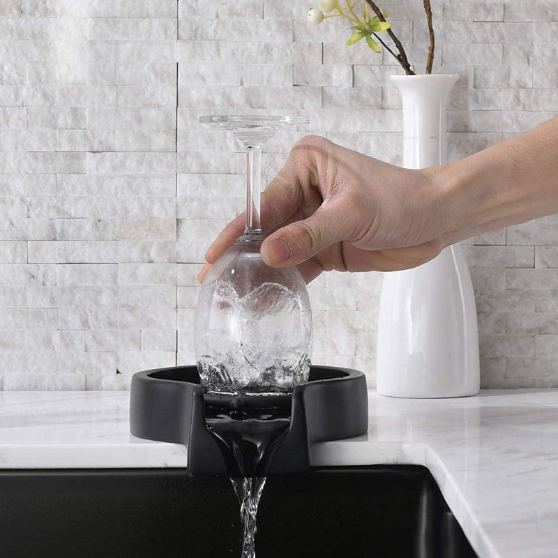 Lave-gobelet noir VidaXL Californie, design moderne et élégant, en plastique durable, pour un usage pratique.