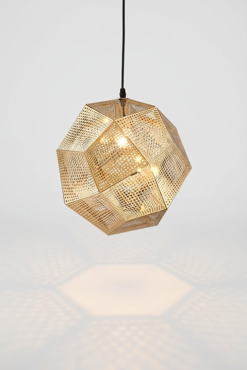 Pendant Modern Simple Grid Light Shadow Polyhedral Ball - HAUSSLYON
